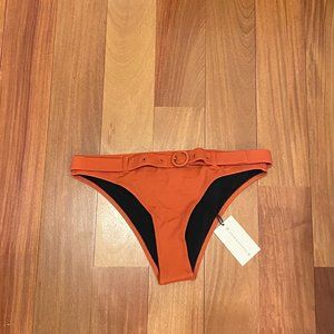 maroon belted bikini bottom